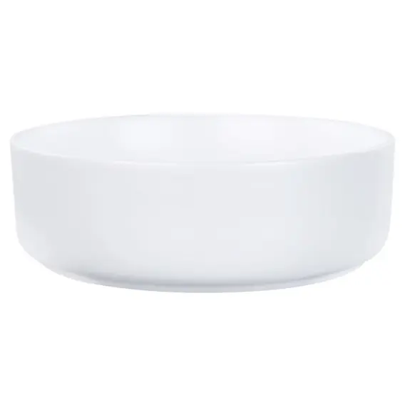 Darmowy zwrot Umywalka nablatowa ceramiczna ⌀ 36 cm złamana biel CALIG Lumarko